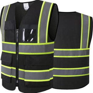 Reflective High Visibility Safety Vest for Men Women with Po...