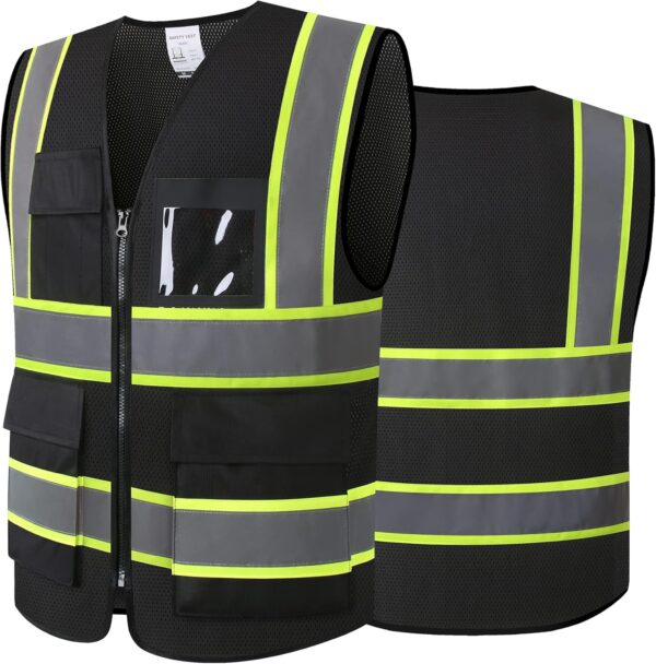 Reflective High Visibility Safety Vest for Men Women with Po...