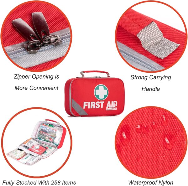 General Medi 2-in-1 First Aid Kit (215 Piece Set) + 43 Piece...