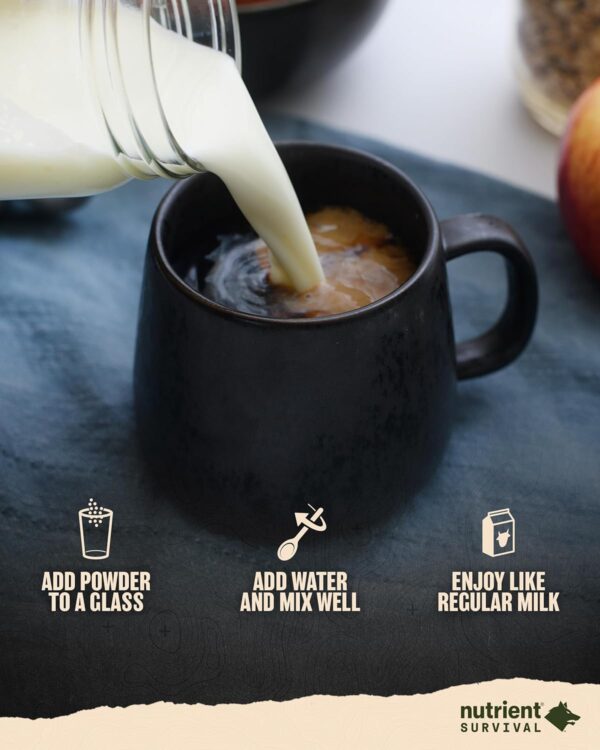Nutrient Survival Vitamin Powdered Milk, Freeze Dried Preppe...