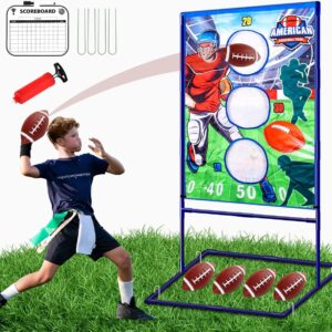 Football Toss Game with 4 Inflatable Balls, Football Throwin...