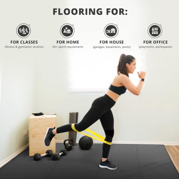 Gym Flooring Set - Interlocking EVA Soft Foam Floor Mat, 18 ...