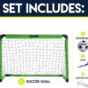Franklin Sports Kids Mini Soccer Goal Set - Backyard + Indoo...