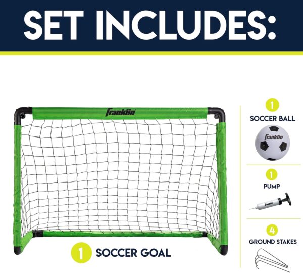 Franklin Sports Kids Mini Soccer Goal Set - Backyard + Indoo...