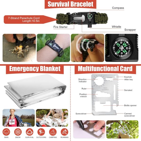 Gifts for Men Dad Husband, Christmas Day, Survival Kits 14 i...