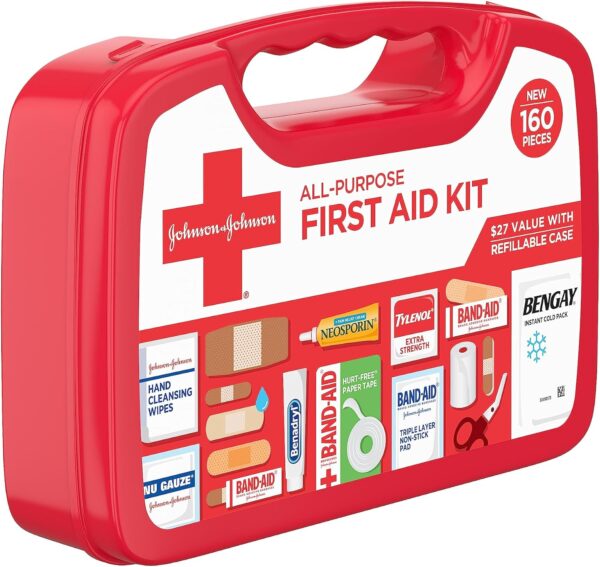 Johnson & Johnson All-Purpose Portable Compact First Aid Kit...