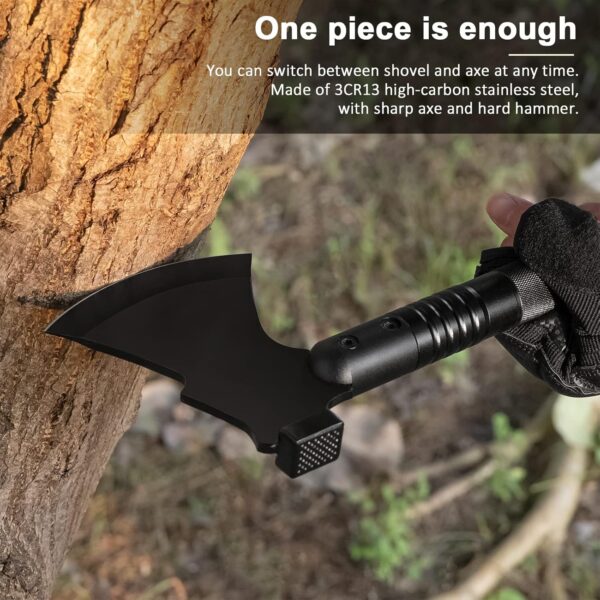 Military-Grade Survival Shovel High Carbon Steel Tactical Sh...
