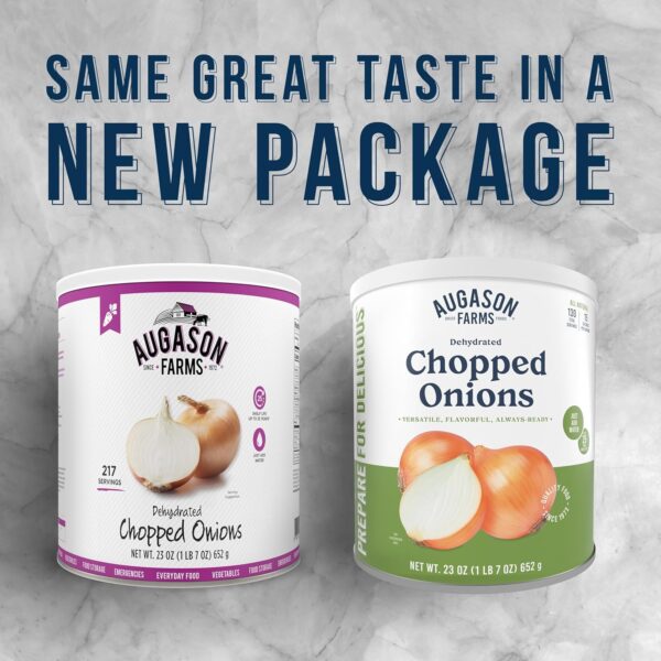 Augason Farms Dehydrated Chopped Onions Can, Emergency Food ...