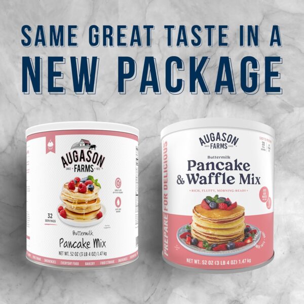 Augason Farms Buttermilk Pancake & Waffle Mix Can, Emergency...
