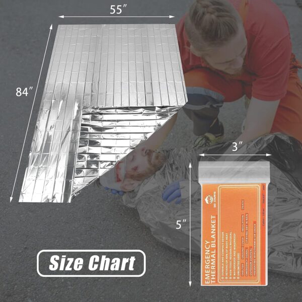 Emergency Mylar Thermal Blankets -Space Blanket Survival kit...