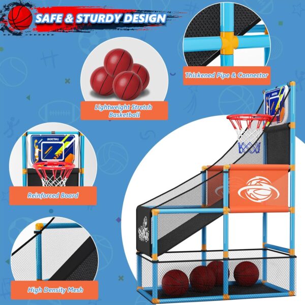 Arcade Basketball Game Set Boy Toys: Indoor Basketball Hoop ...