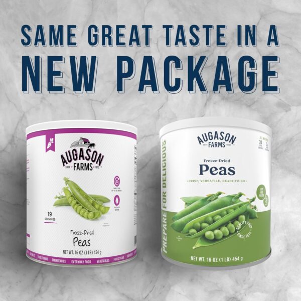 Augason Farms Freeze Dried Peas Can, Emergency Food Supply, ...