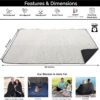 BRAWNTIDE Large Outdoor Waterproof Blanket - Extra Thick Fle...