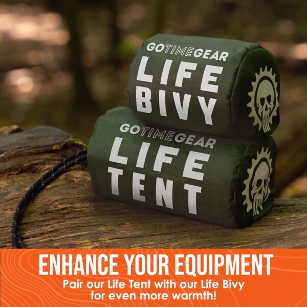 Go Time Gear Survival Life Tent • 2 Person Mylar Emergency S...