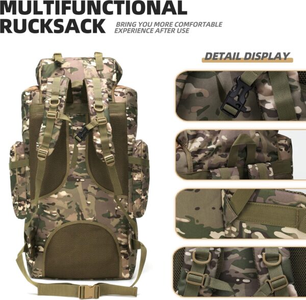 100L Camping Hiking Backpack,Molle military Tactical rucksac...