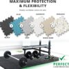 Gym Flooring Set - Interlocking EVA Soft Foam Floor Mat, 18 ...