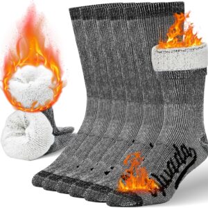 Alvada Merino Wool Hiking Socks Thermal Warm Crew Winter Boo...