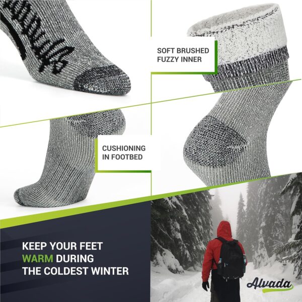 Alvada Merino Wool Hiking Socks Thermal Warm Crew Winter Boo...