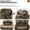 100L Camping Hiking Backpack,Molle military Tactical rucksac...