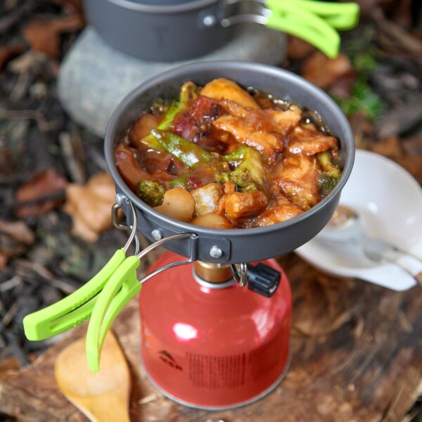 MalloMe Camping Cookware Mess Kit for Backpacking Gear – Cam...