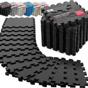 Gym Flooring Set - Interlocking EVA Soft Foam Floor Mat, 18 ...