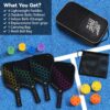 JoncAye Pickleball-Paddles-Set of 4 or 2 Rackets with Balls ...