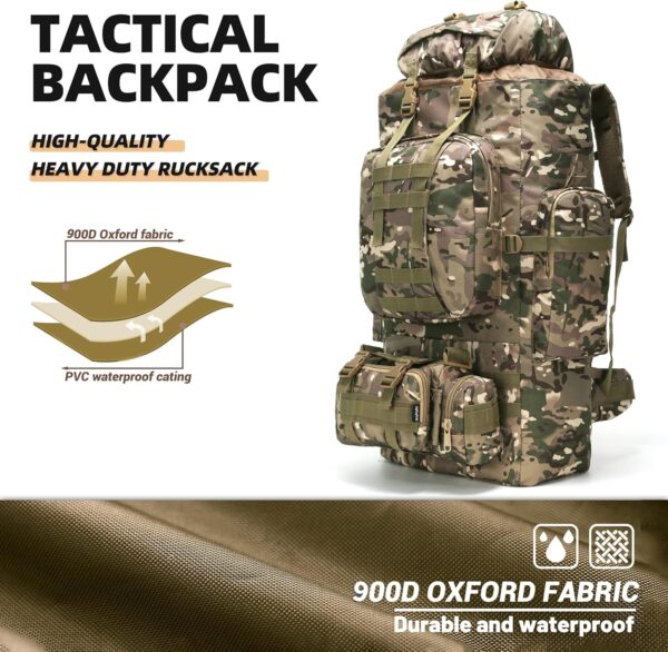 100L Camping Hiking Backpack,Molle military Tactical rucksac...