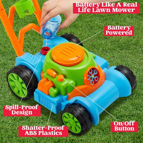 SLOOSH Bubble Lawn Mower Toddler Toys - Kids Bubble Machine ...