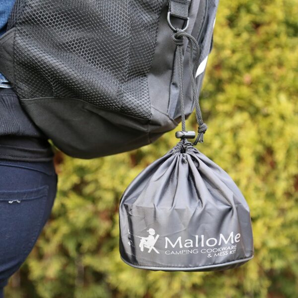 MalloMe Camping Cookware Mess Kit for Backpacking Gear – Cam...