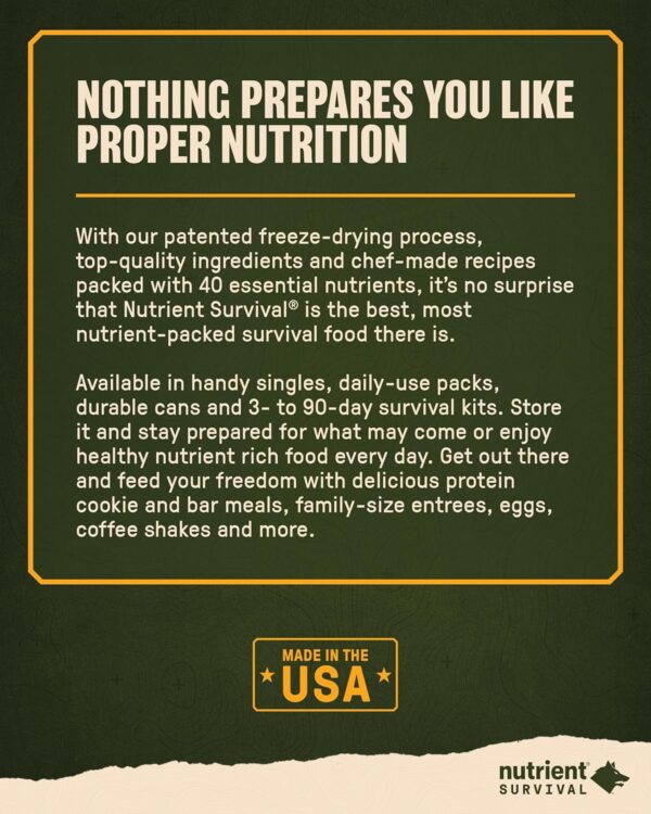 Nutrient Survival MRE Southwestern Medley Ready to Eat Meals...