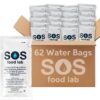 SOS Food Lab Emergency Water Pouches - 2 Gallons (62 Count, ...