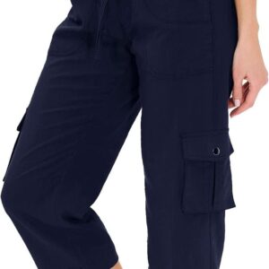 MoFiz Womens Capris with Pockets Loose Fit Casual Capri Pant...