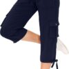 MoFiz Womens Capris with Pockets Loose Fit Casual Capri Pant...