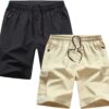 Boys Youth Cargo Shorts Quick Dry Athletic Shorts with Zippe...