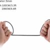 100CM/3.3ft 3mm Outdoor Travel Security Cable Lock,Braided S...