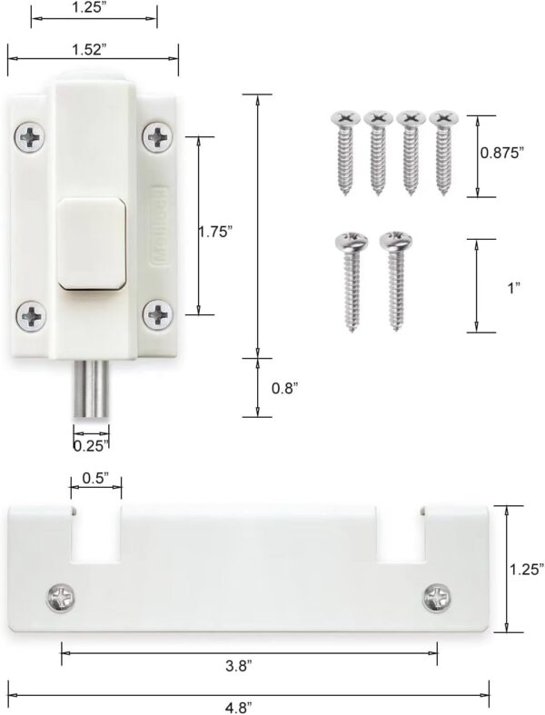 Sliding Door Security Lock - Sliding Patio Door Lock for Gla...