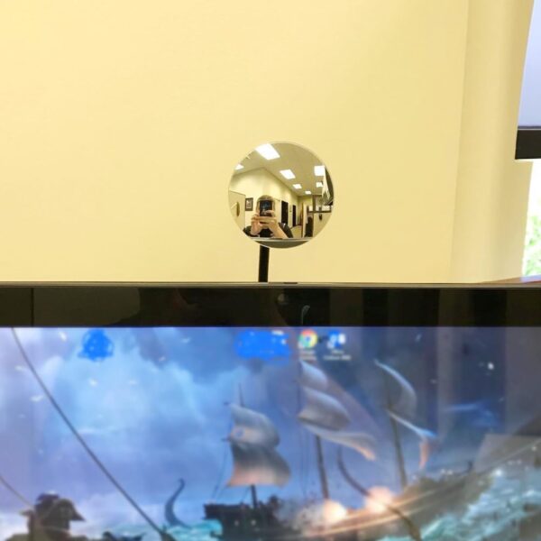 Ampper Clip On Security Mirror, Convex Cubicle Mirror for Pe...