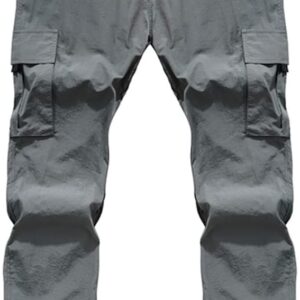 Quick Dry Cargo Pants Men's Outdoor Casual Workout Breathabl...