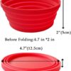 Silicone Expandable Collapsible Bowl for Travel Camping Hiki...