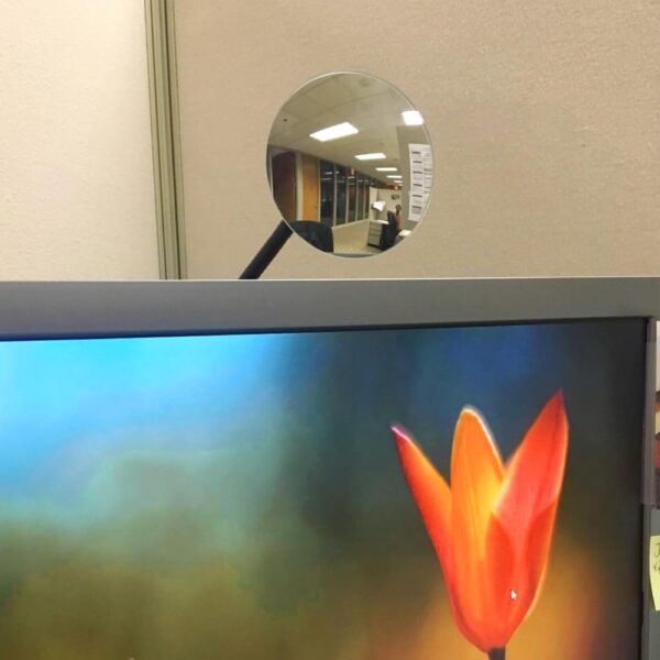 Ampper Clip On Security Mirror, Convex Cubicle Mirror for Pe...