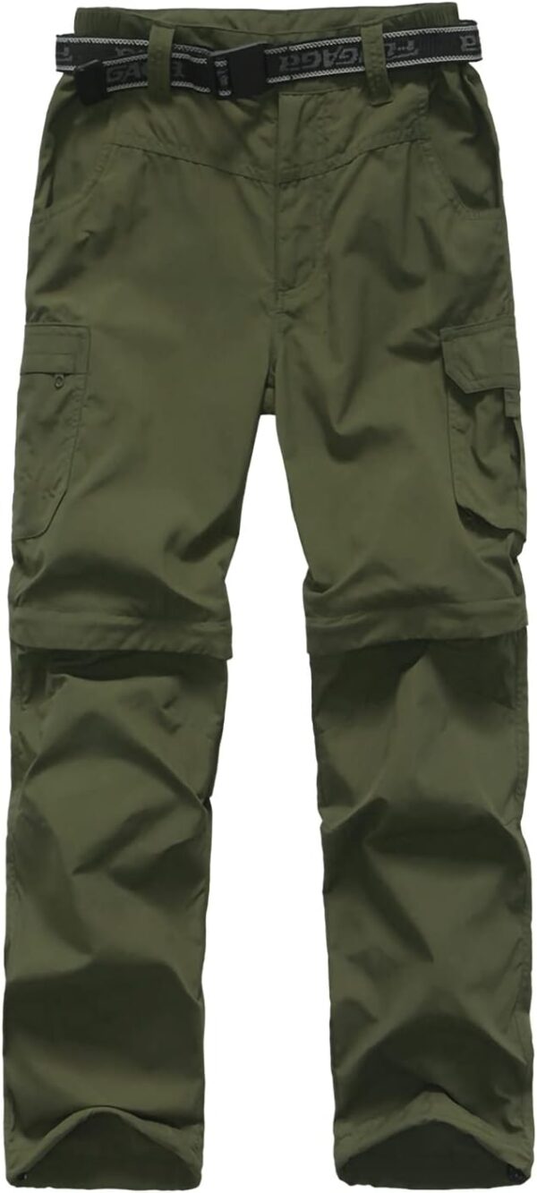 Boy’s Convertible Hiking Pants Lightweight Quick Dry Zip Off...