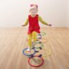 Hey! Play! Hopscotch Ring Game-10 Multi-Colored Plastic Ring...