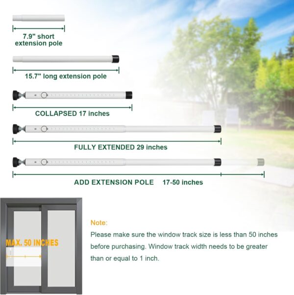 Sliding Door Security Bar, 2 Pack Child Safety Window Locks ...