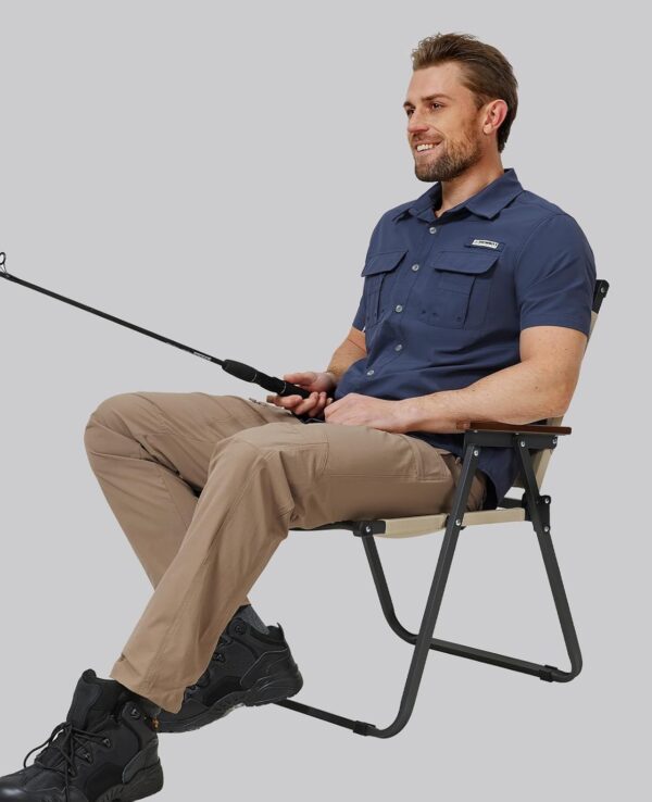 Haimont Men's Fishing Shirts Sun Protection Button Down Hiki...