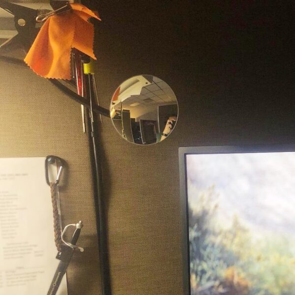 Ampper Clip On Security Mirror, Convex Cubicle Mirror for Pe...