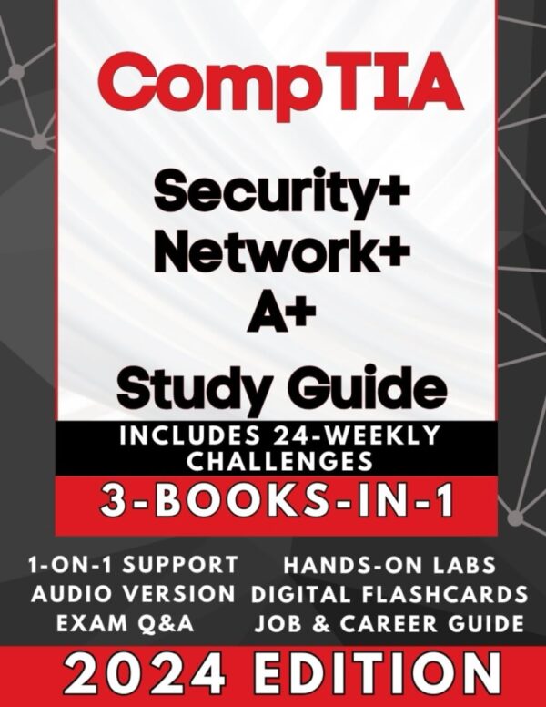 CompTIA SECURITY+, NETWORK+ & A+ EXAM PREP (3-BOOKS-IN-1): T...