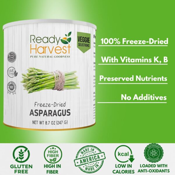 Ready Harvest Freeze-Dried Asparagus Fresh Alternative Canne...
