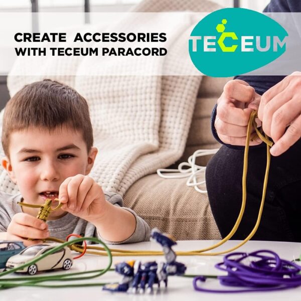 TECEUM Paracord Type III 550 Green Wave – 1000 ft – 4mm – Ta...