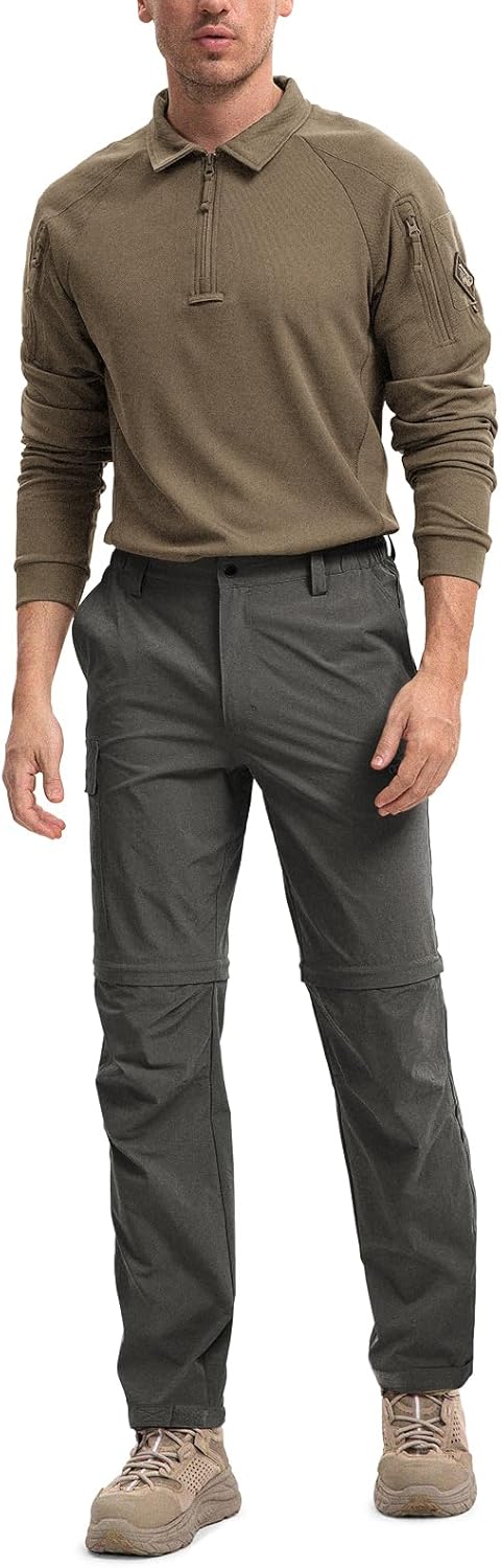 Moosehill Men's-Hiking-Pants Convertible Quick-Dry Water-Res...