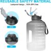 1 Gallon Motivational Sports Water Bottle with Time Marker, ...